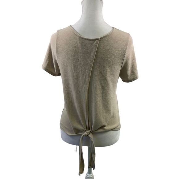 Alya Beige Open Back Wrap Blouse - Picture 2 of 11